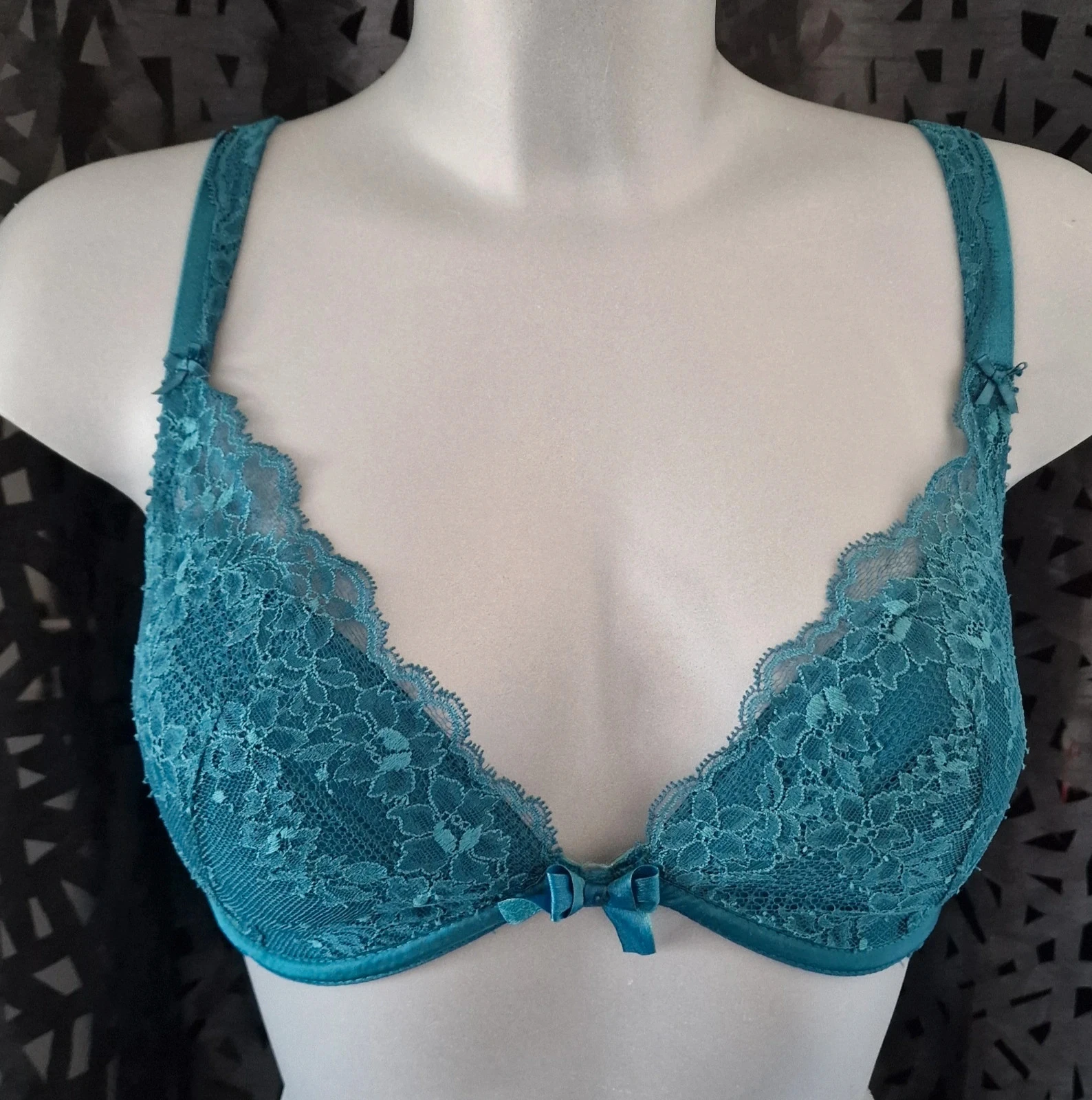 Soutien-gorge Darjeeling 85E (70E) vert émeraude – État proche du neuf